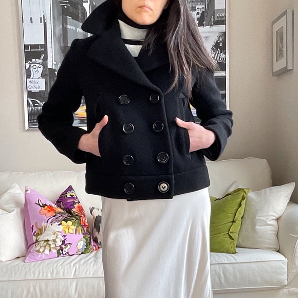 Marc by Marc Jacobs 100%wool black knitted pea coat - Picture 1 of 11